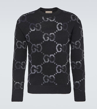 GG intarsia wool-blend sweater | Gucci
