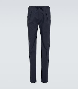 Cotton-blend slim pants | Slowear