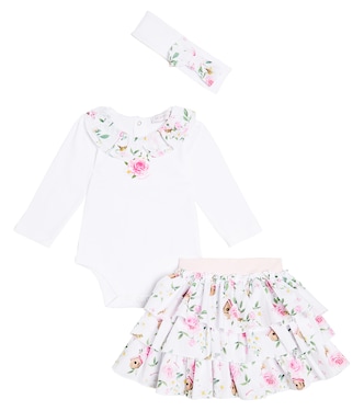 Bebé - set de body, falda y diadema | Monnalisa