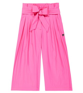 Cropped cotton poplin pants | Monnalisa