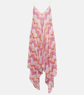 Robe longue asymétrique en lamé | Missoni
