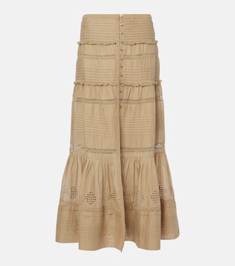 Dusta lace-trimmed cotton miniskirt | Marant Etoile