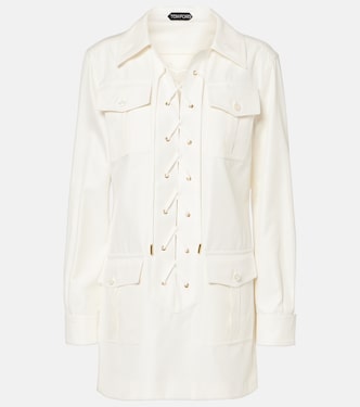 فستان قصير من القطن والحرير | Tom Ford