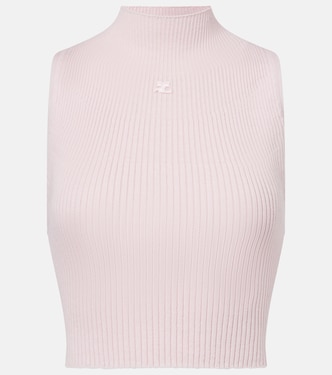 Ribbed cotton and wool tank top | Courrèges