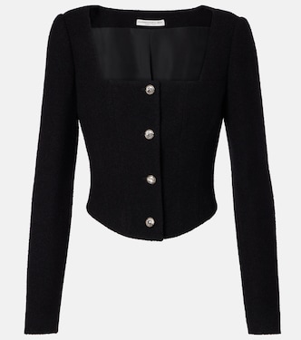 Chaqueta de punto bouclé de sarga | Alessandra Rich