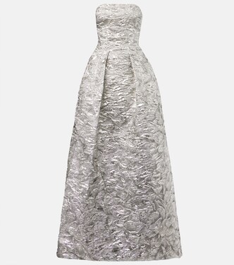 Jacquard bustier gown | Monique Lhuillier