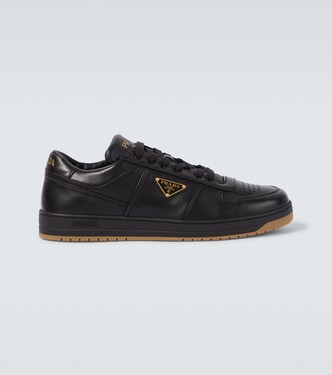 Downtown leather sneakers | Prada