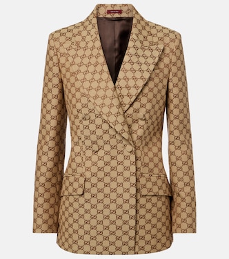 Cotton-blend GG jacquard blazer | Gucci