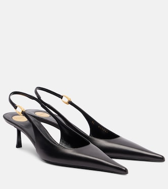 Vendome 50 leather slingback pump | Saint Laurent