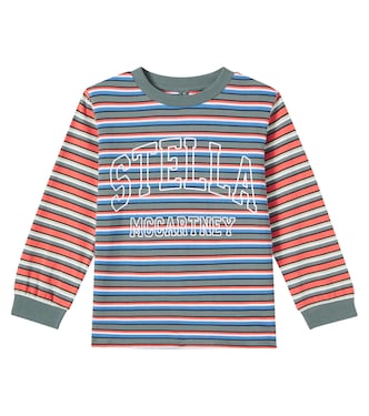 Top de jersey de algodón a rayas | Stella McCartney Kids