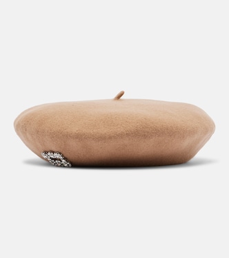 Embellished wool beret | Roger Vivier