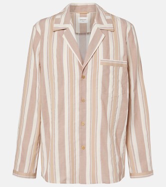 Striped cotton pajama shirt | Saint Laurent