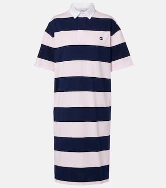 Striped cotton polo dress | Coperni