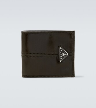Leather bifold wallet | Prada