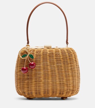 Henkeltasche Mini aus Rattan | Self-Portrait