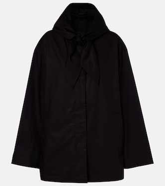 Scarf-detail cotton jacket | Toteme