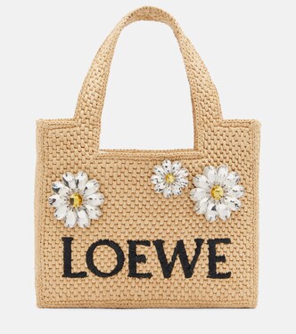 Paula's Ibiza embellished raffia tote bag | Loewe