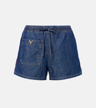 VGold denim shorts | Valentino