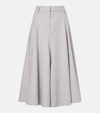 Virgin wool midi skirt | Brunello Cucinelli