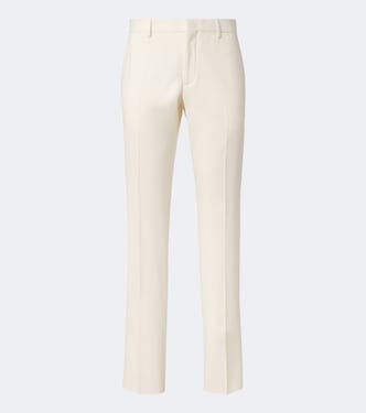 Cotton and cashmere slim pants | Zegna