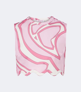 Cropped-Top Labirinto aus einem Baumwollgemisch | Pucci