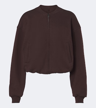 Cotton Fleece cotton-blend bomber jacket | Skims