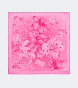 Foulard Gucci Flora in twill di seta | Gucci