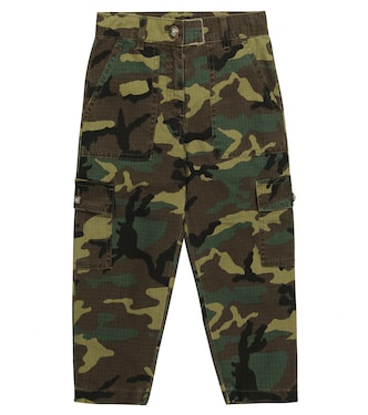 Printed cotton cargo pants | Dolce&Gabbana Kids