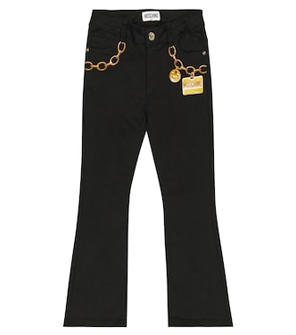 Logo printed flared pants | Moschino Kids