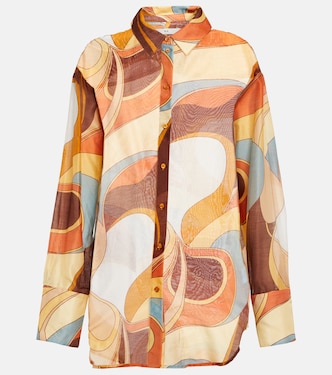 Printed cotton and silk shirt | SIR