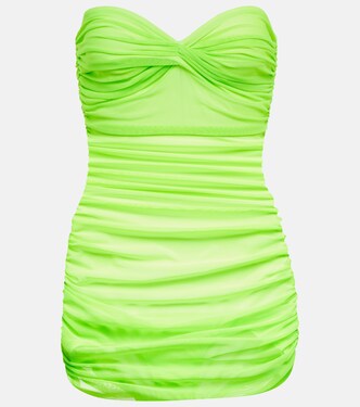 Walter Mio ruched bandeau swimsuit | Norma Kamali