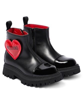 Heart patent leather boots | Moschino Kids