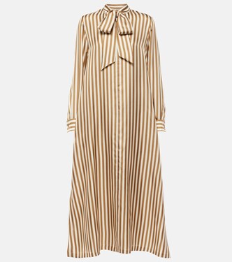 Robe longue Faesite rayée en soie | Max Mara