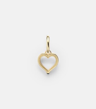 Baby Charm Heart 18kt gold single earring with sapphire | Marie Lichtenberg