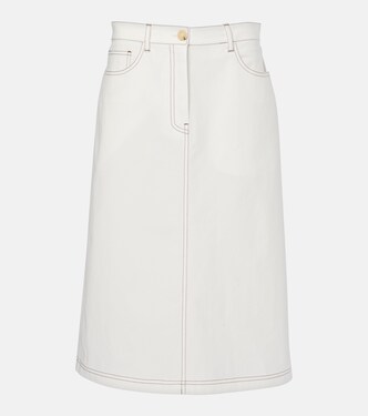 High-rise denim midi skirt | Toteme