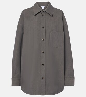 Oversized wool-blend shirt | Bottega Veneta