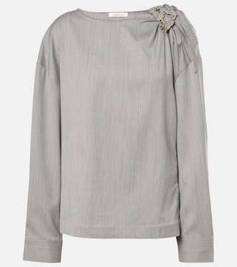 Embellished wool blouse | Jacques Wei