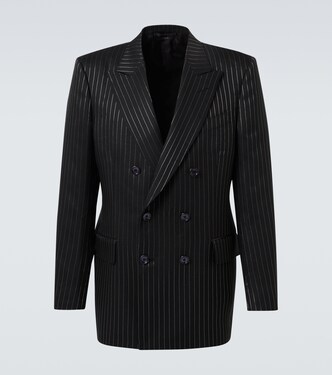 Striped wool and silk lamé blazer | Tom Ford