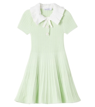 Pleated ruffled dress | Self-Portrait Kids