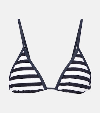 Via striped terry bikini top | Jade Swim