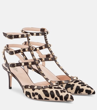 Rockstud 65 calf hair pumps | Valentino Garavani