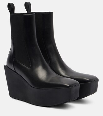 Stivaletti Beatle in pelle con plateau | Rick Owens