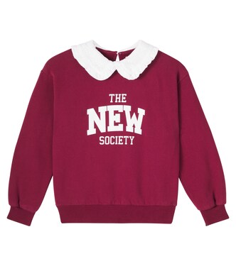 Angela logo cotton jersey polo sweater | The New Society