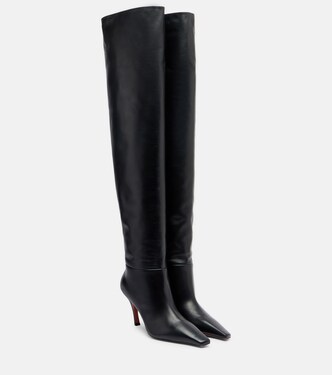 Jamie 80 leather over-the-knee boots | Amina Muaddi