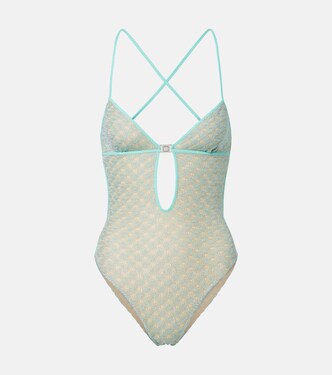 Open-knit lamé swimsuit | Missoni