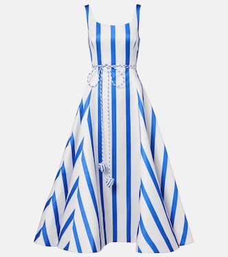Serafina striped satin maxi dress | Leo Lin