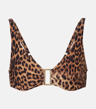 Bel Air leopard-print bikini top | Melissa Odabash