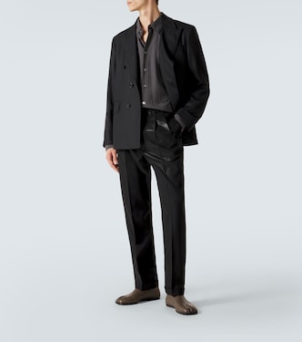 パンツ maison margiela 18ss virgin wool slacks Virgin wool straight pants in black - Maison Margiela | Mytheresa
