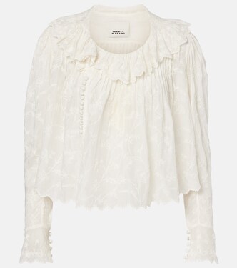 Zelly embroidered cotton and silk blouse | Isabel Marant