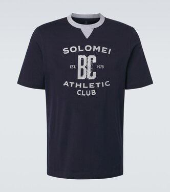 T-shirt imprimé en coton | Brunello Cucinelli